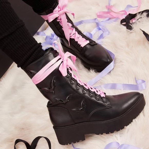 Dolls Kill Shoes - Night Stalker Bat Boots